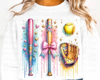 Softball Coquette Png, Brushstroke Softball Coquette Png, Game Day Softball Png, Softball Bow Png, Softball Mama Png, Softball Mom Png