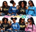 48 Black Girl Motivation clipart bundle, inspirational Fashionable Girl Graphics, afro girl clipart, denim girl clipart, black girl graphics