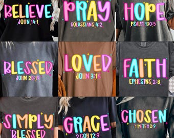 Christian Quote SVG Bundle: Preppy Bible Verse Designs (Digital Download)