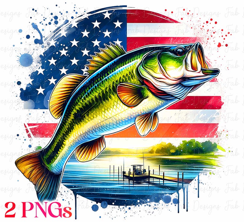 USA Fish Label PNG: Bass Angler Camo Design (digital Download) - Etsy