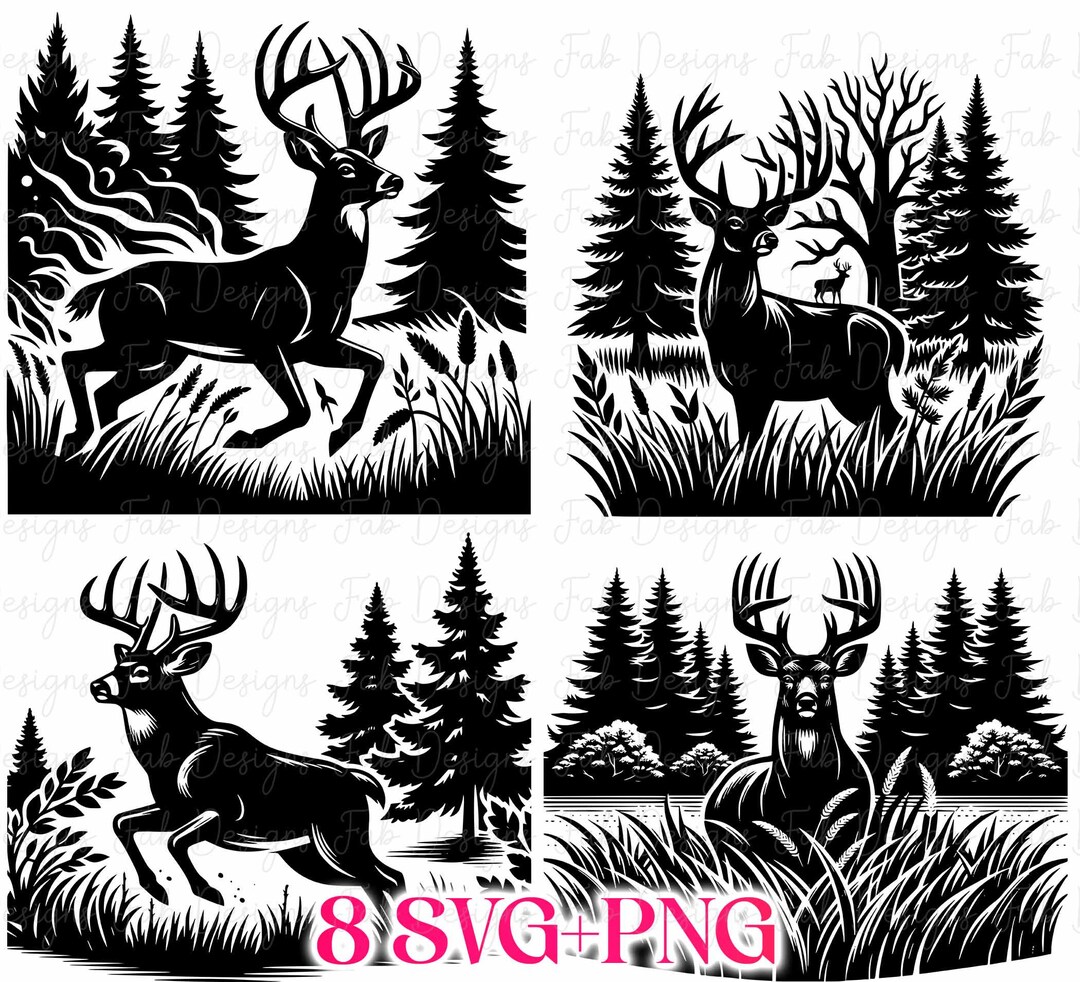 8 Big Buck, SVG PNG JPG, Deer, Deer Buck Design, Deer Art, Sublimation ...