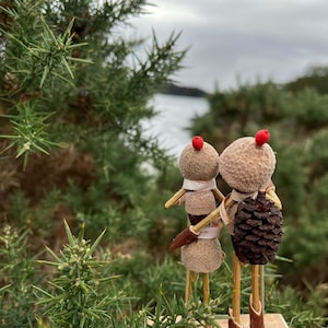 Happy ramblers ; Wanderlust Elves - Cute Acorn Figurines ; - Unique Nature Collectibles;Woodland Ramblers