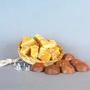 Kit fai da te per candele in cera d'api - Gusci di noci di macadamia - Decorazione per altare rituale - Artigianato meditativo - Regalo ecologico