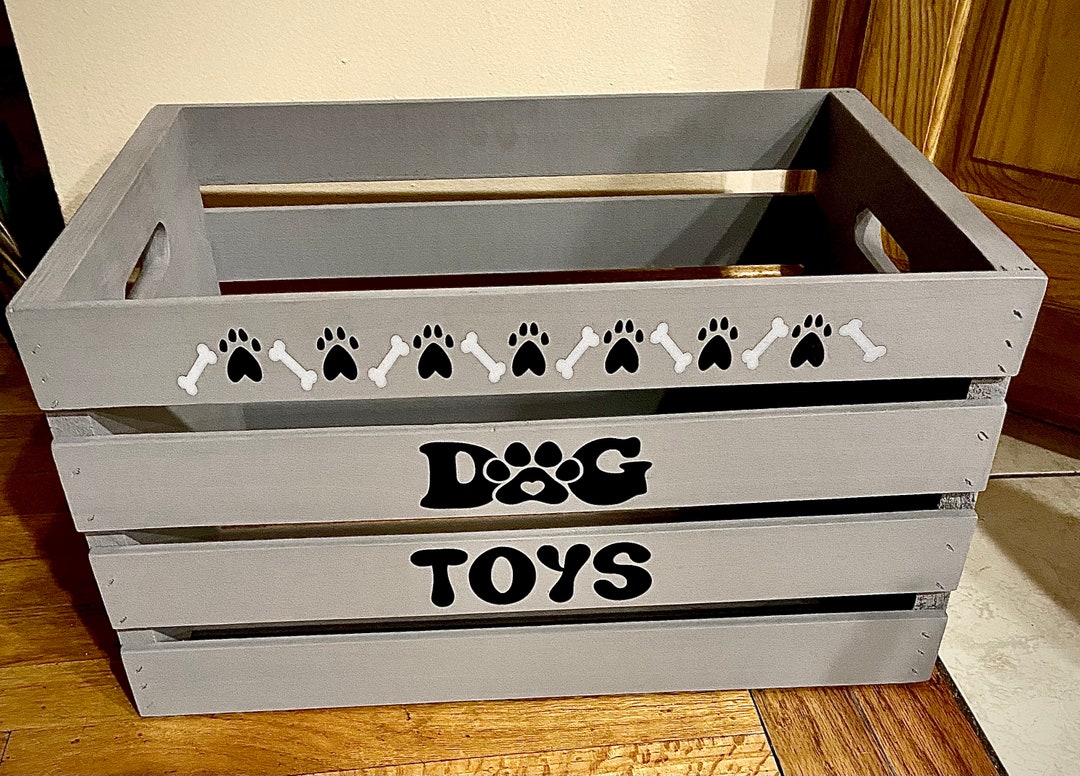 Rustic Charm Handcrafted Personalized Wooden Dog Toy Box Etsy