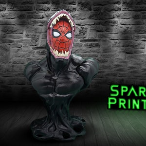 Venom and Spiderman Bust