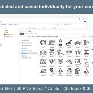 Hobby Icons, 30 Black and White Vector Designs in SVG and PNG image 6