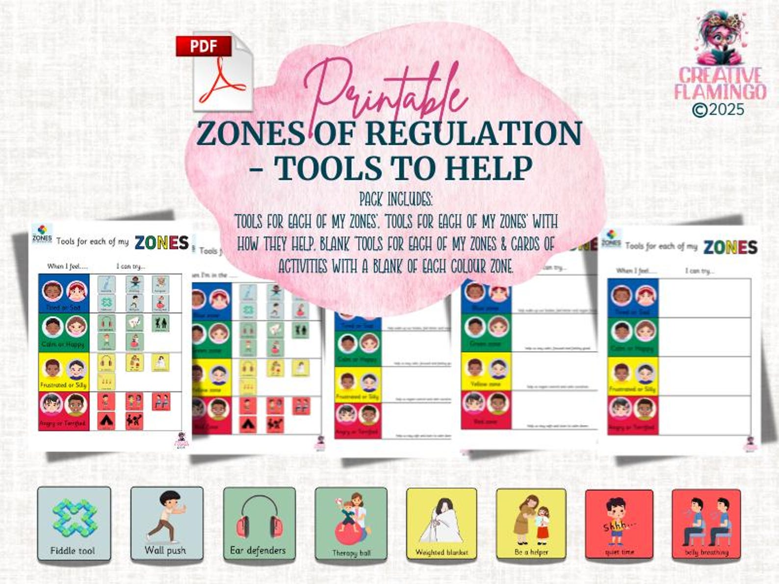 Zones of Regulation Tools Pack | Digital Download | SEN Emotions ...