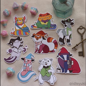 Discreto Orgullo/LGBTQ+ Pegatinas de animales