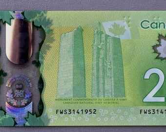 One PC, BC-74, 2015 20 Canada, Bank of Canada, "Commemorative" UNC