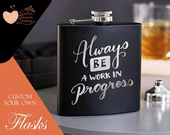 Black Matt Flask Groomsmen Flask Monogrammed Flask Custom Flask Engraved Flask Bridesmaid Flask Custom Design Flask Personalized Flask