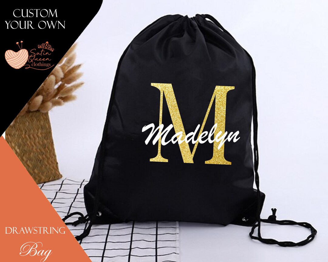 Personalized Name Drawstring Bag Customize Drawstring Custom Gym