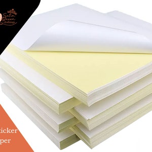 Papier autocollant imprimable brillant - Format A4 - Étiquettes