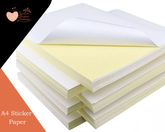 A4 Printable Adhesive Sticker Paper Sheets (Glossy/Matte)