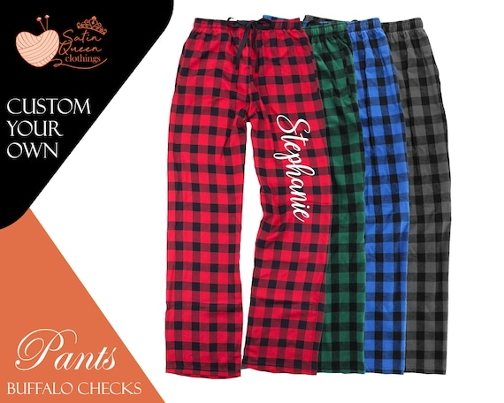 Monogrammed PJ Pants / Buffalo Plaid PJ Pants / Polka Dot PJ Pants