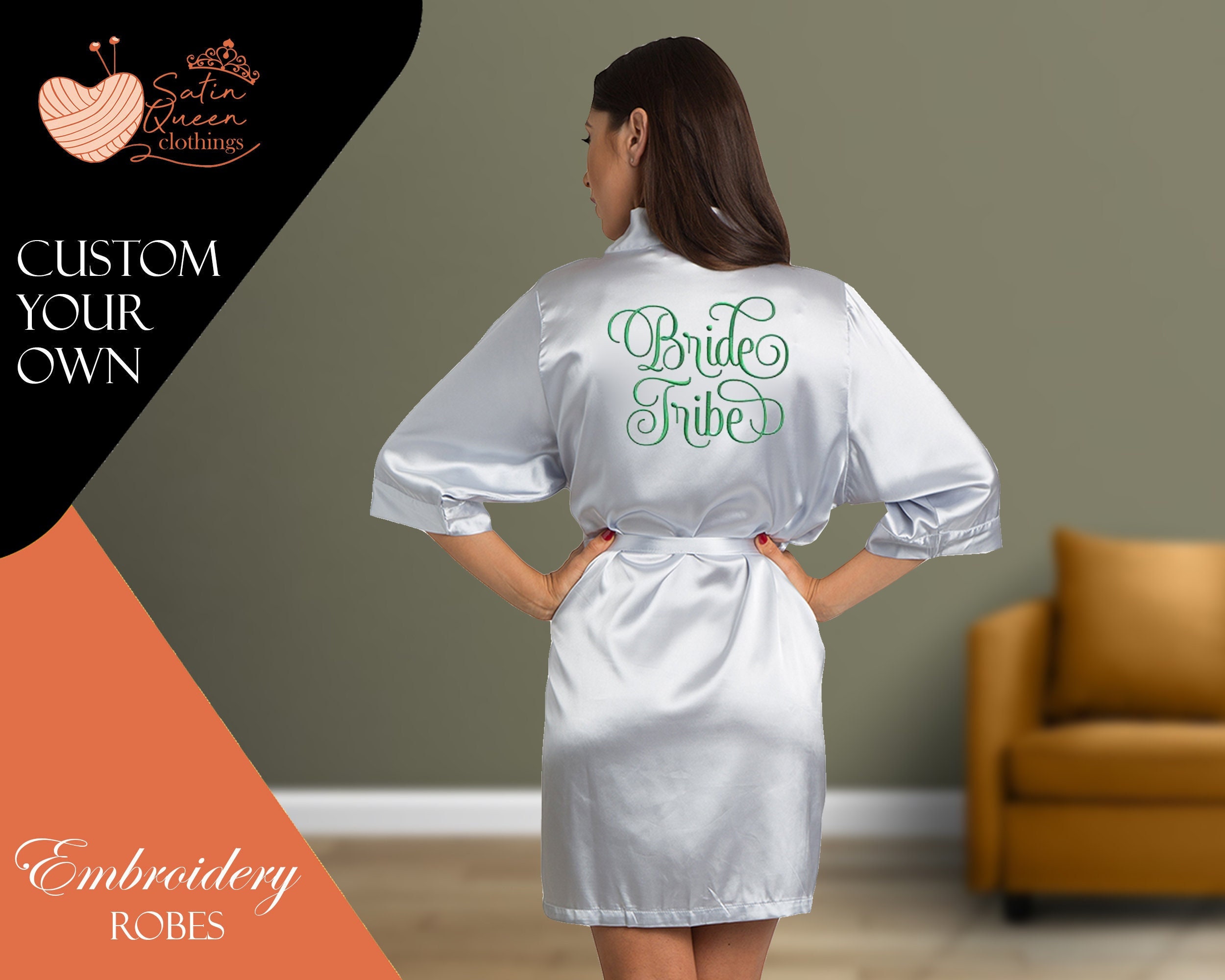 custom embroidered dressing gown
