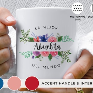 Mejor Abuela Ceramic Mug 11oz, Abuelas gift, Tazas personalizadas, Taza para abuela, Abuela mother&#39;s day gift . mothers day gift