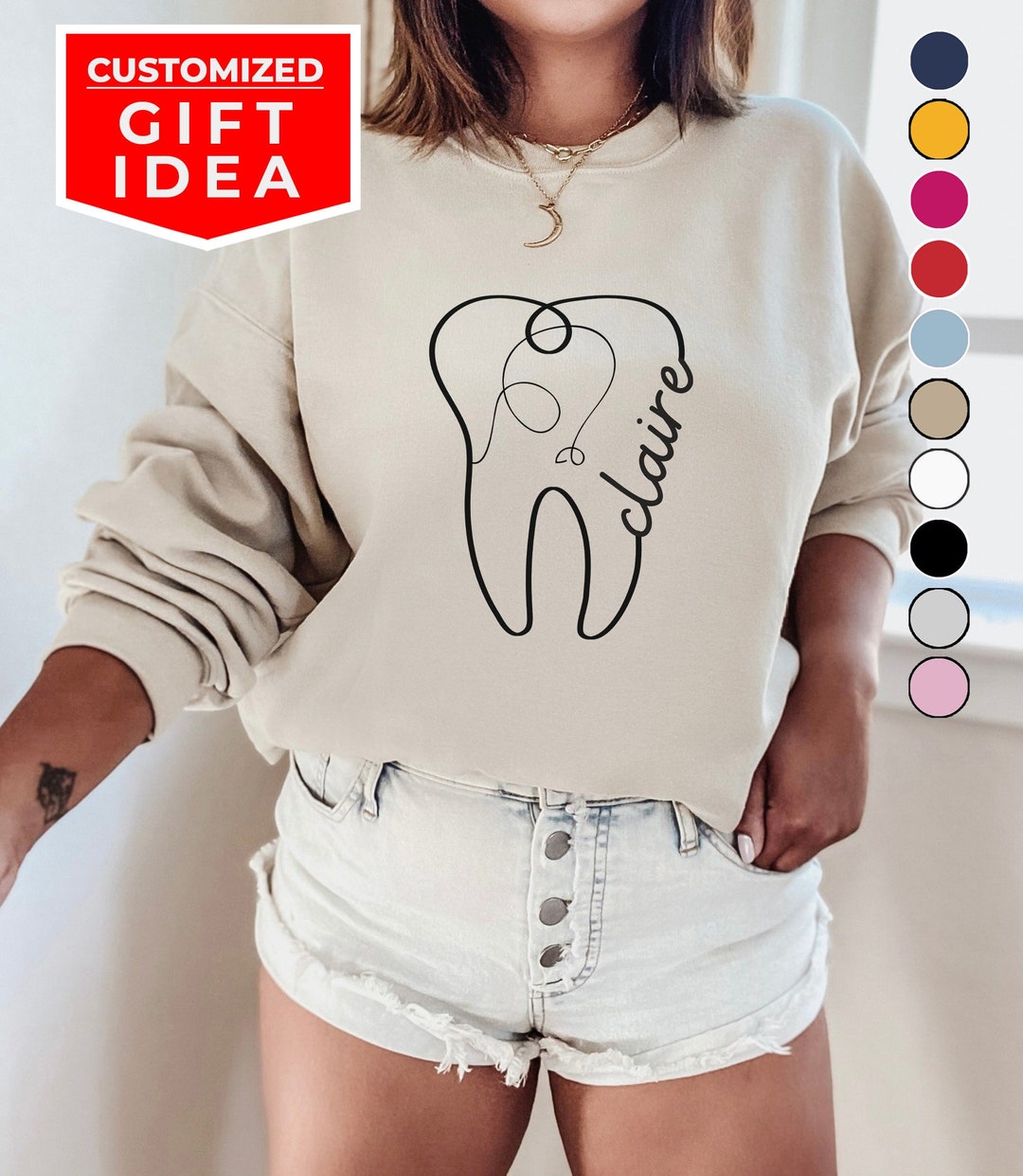 Dental Sweatshirt Custom Name RDH Sweatshirt Rda Sweatshirt Etsy