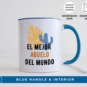 Kubek do kawy El Mejor Abuelo 11 uncji, Tazas personalizadas para Papa, Regalos para el dia del padre, kubek El mejor abuelo, maska Abuelo chignon