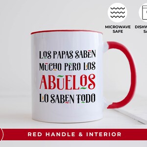 Kubek do kawy Abuelos 11 uncji, Tazas personalizadas para Papa, Regalos para el dia del padre, kubek El mejor abuelo, maska Abuelo chignon