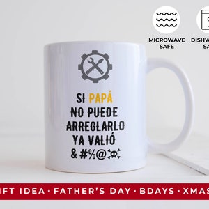 パパ コーヒー マグ 11 オンス、レガロス パラ エル ディア デル パドレ、Being a papa SVG、Mejor Papa Svg、Tazas Personalizadas para Papa、Tazas Para Papa
