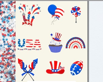 4th of July Digital Planner Stickers | Digital Planner Stickers | Goodnotes | Noteshelf | Notablility