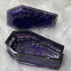 Resin Coffin / Halloween Decor / Trinket Box / Jewelry Box [Varieties Available]