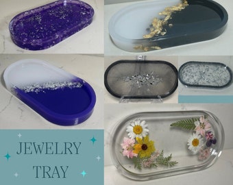 Resin jewelry tray / resin trinket tray / decorative tray