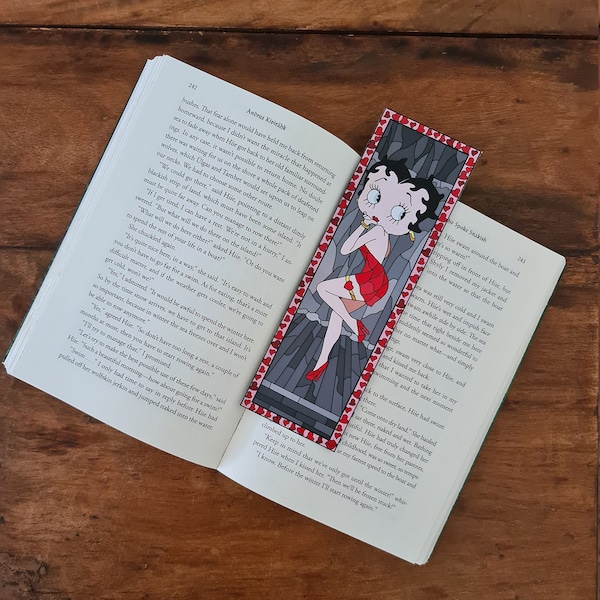 Betty Boop Bookmark, Grey Noir style, Boop Oop A Doop