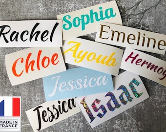 Sticker, Vinyl Sticker, Decal, Calligraphy Lettering, Personalized Label, Stickers for Water Bottle, Glass, Wedding Place Card