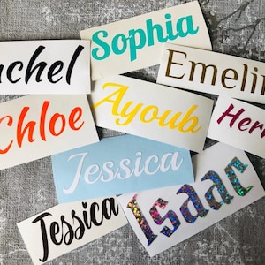 Adesivo-Adesivo in Vinile,Decalcomanie,Lettering Calligrafico,Etichetta Personalizzata,Adesivi per Borraccia,Bicchiere,Segnaposto Matrimonio