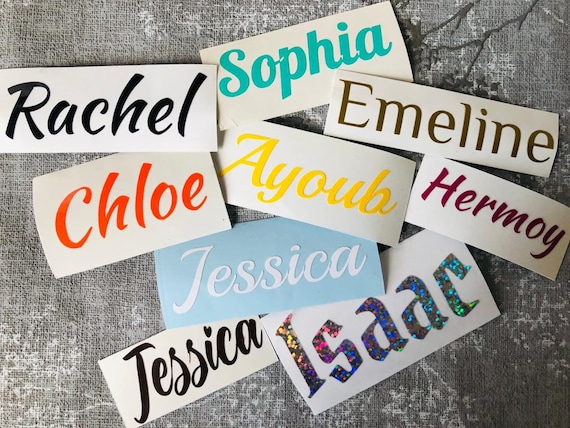 Decals Personalised Vinyl Sticker vinyl Lettering stickers for Gift Boxe birthday wedding water Bottle glasse cup logo vinyl Label Etsy