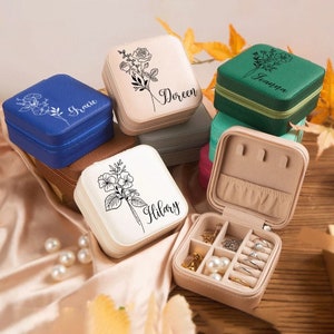 Boîte à Bijoux Personnalisée avec Nom - Cadeau Unique pour Anniversaire Personnalisé, Cadeau Mariage ou Surprise pour Demoiselle D'honneur