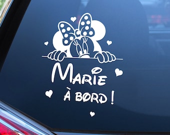 Windshield Stickers, Personalized Baby on Board Car Sticker, Personalized Sticker for Child Safety in Car