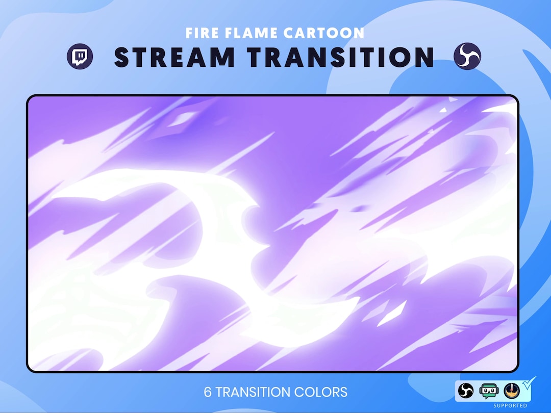 Fire Flame Cast Pastel Purple Cartoon Transition Colorful Stream ...