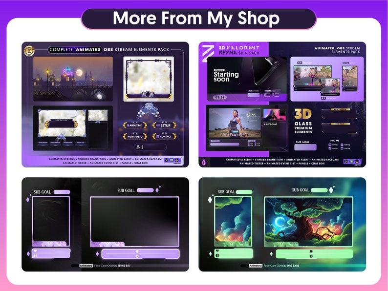 3D Animated Twitch Overlay valorant Reyna Skin Overlay Etsy