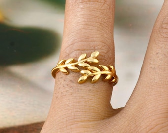 Silver Leaf Ring Olive Leaf Ring Silver Leaf Ring Handmade Silver Ring Greek Jewellry Gift For Her Mother's Day Gift leaf Jewellery