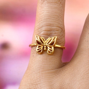 Butterfly ring//Handmade jewellry//Sterling silver// silver ring//Modern dainty anniversary //silver ring men women//Gift for her him