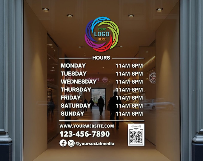 Hours Decal