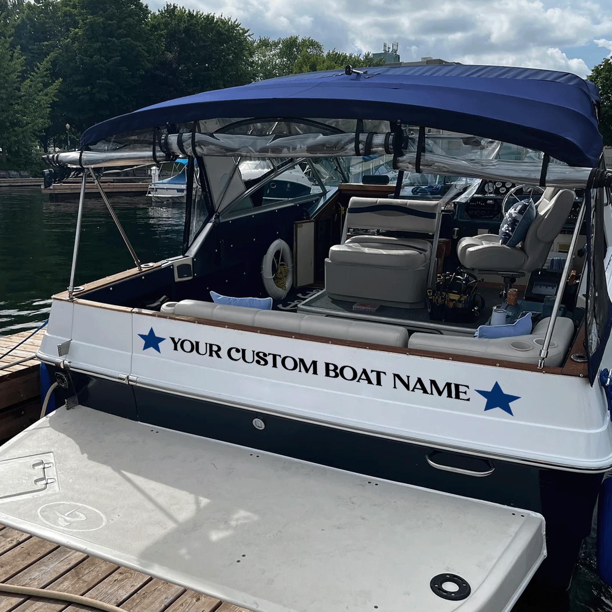 Custom Boat Name Decal – Boat Side Name Sticker – Vinyl Boat Lettering ...