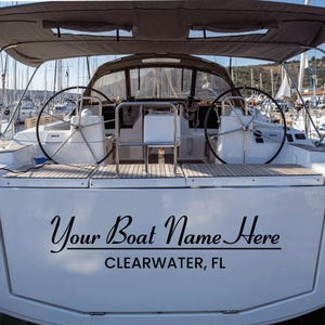 Custom Boat Name Decal – Boat Side Name Sticker – Vinyl Boat Lettering – Personalized Vinyl Lettering for Boats, Jet Skis, Kayaks