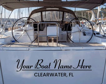 Custom Boat Name Decal – Boat Side Name Sticker – Vinyl Boat Lettering – Personalized Vinyl Lettering for Boats, Jet Skis, Kayaks