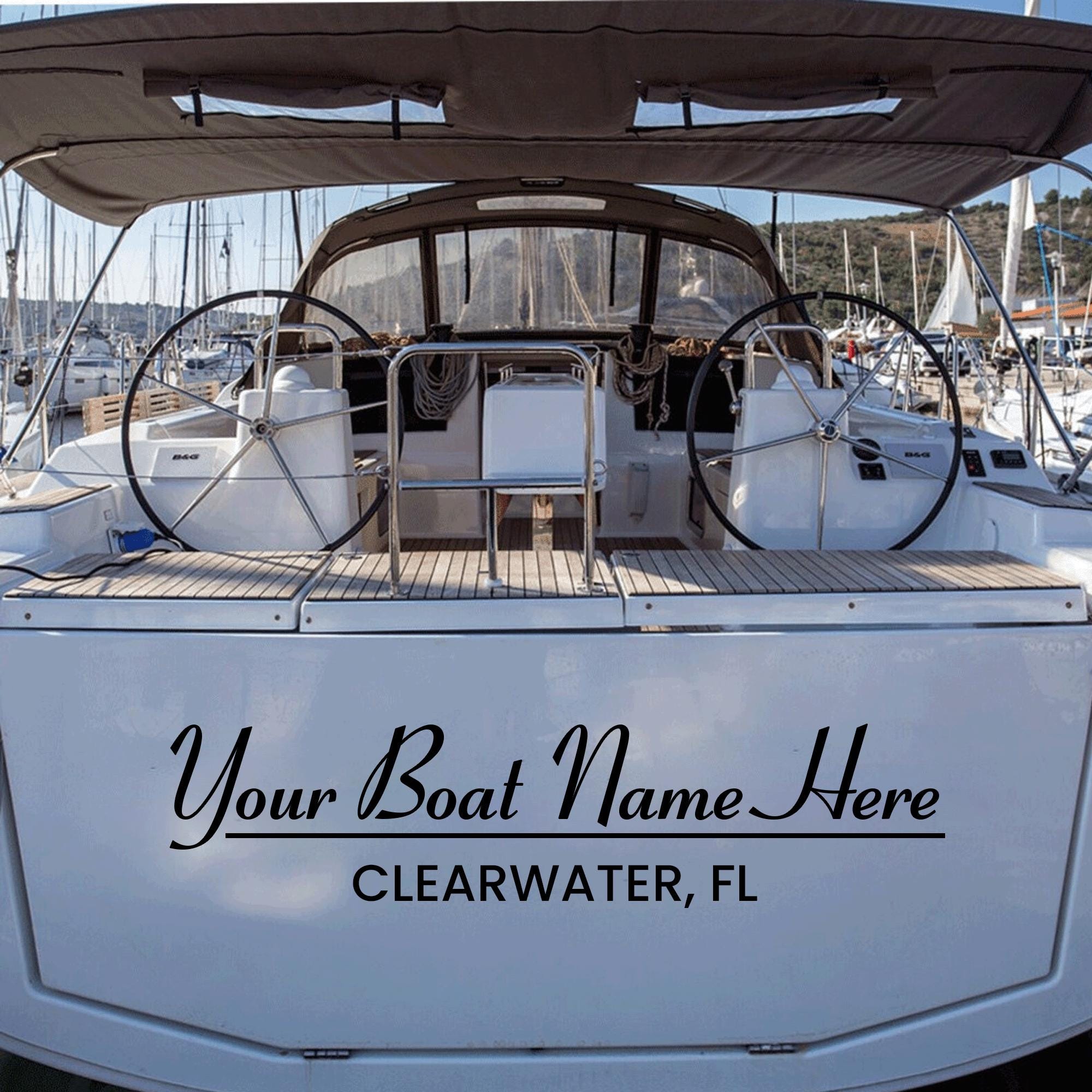 Custom Boat Name Decal – Boat Side Name Sticker – Vinyl Boat Lettering ...