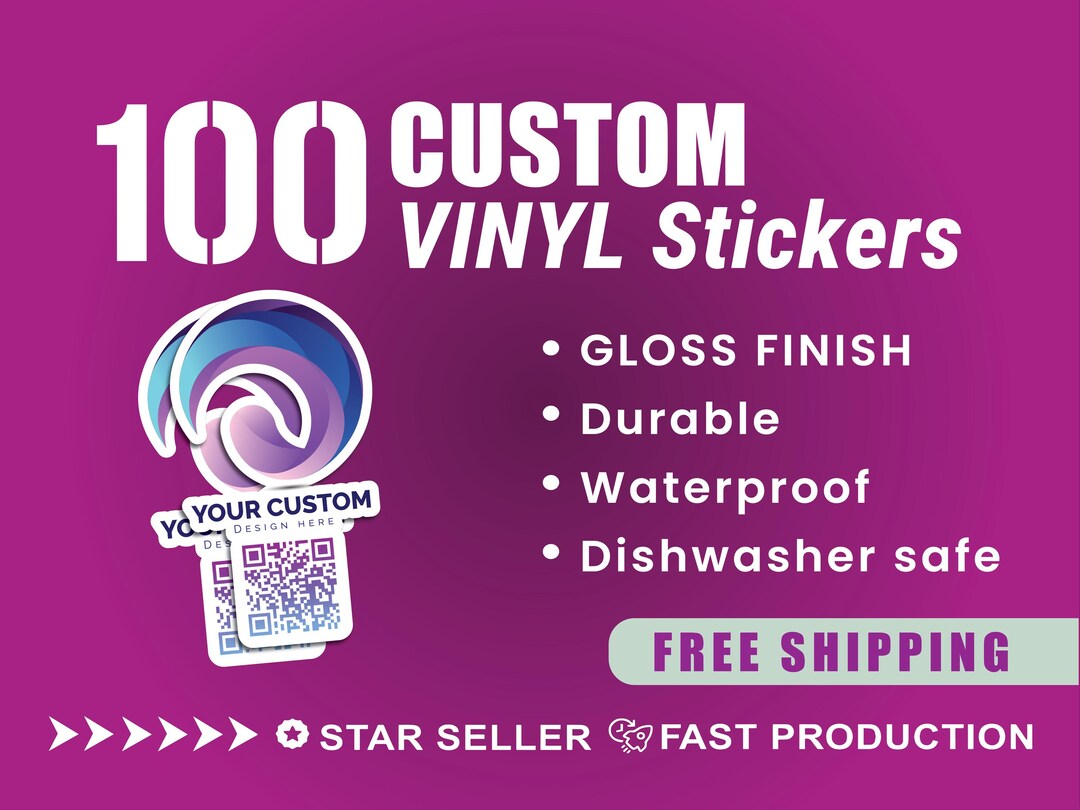 Custom Logo Stickers, QR Code With LOGO Stickers, Pack of Stickers ...