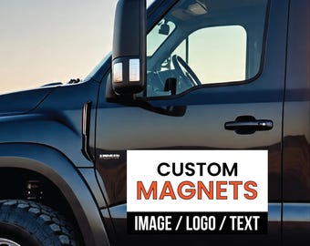 Magnetic sign - Custom Magnetic Signs for Trucks - Magnetic Two Door sign - Car Magnet Signs - Custom dot magnets - vehicle magnets