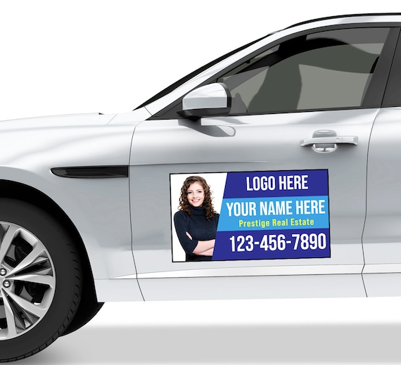 thumbnail interactive-video image 1 of 2x Personalised Magnetic Business Signs For Car Or Van - Rear Door Vinyl Sign 1 of 2