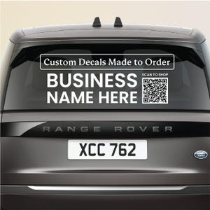 Personalized Car Decal - Custom Vinyl Sticker for Car, Truck, Van - Your Logo, Text, QR Code, or Art - Car Signs and More!