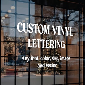 Custom Vinyl Decal – Personalized Business Logo Sticker, Window Lettering, Laptop Decal, Car Decal, Signage, Waterproof & Durable