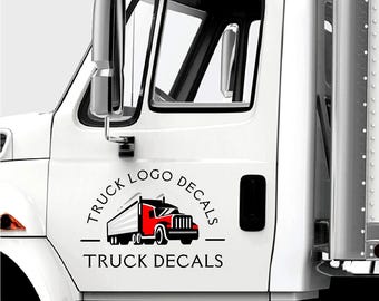 Truck Decals  - Pair of 2 Custom US DOT Decals - Weatherproof Vinyl Lettering - Personalized vinyl Decals