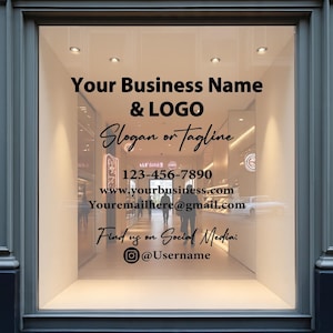 Custom Window Decals for Business - Custom Logo Vinyl Decals - Door Decals for Business - Storefront Window Decals - Large Window Decals
