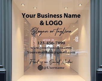 Custom Window Decals for Business - Custom Logo Vinyl Decals - Door Decals for Business - Storefront Window Decals - Large Window Decals